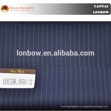 Worsted wool fabric alternate pin stripe color for casual wear